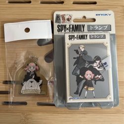 Anime Spy x Family Playing Cards + Anya & Bond Keychain Set – Imported from Japan 🇯🇵
