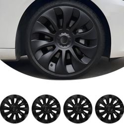 BRAND NEW TESLA Y PERFORMANCE MATTE BLACK WHEEL COVERS