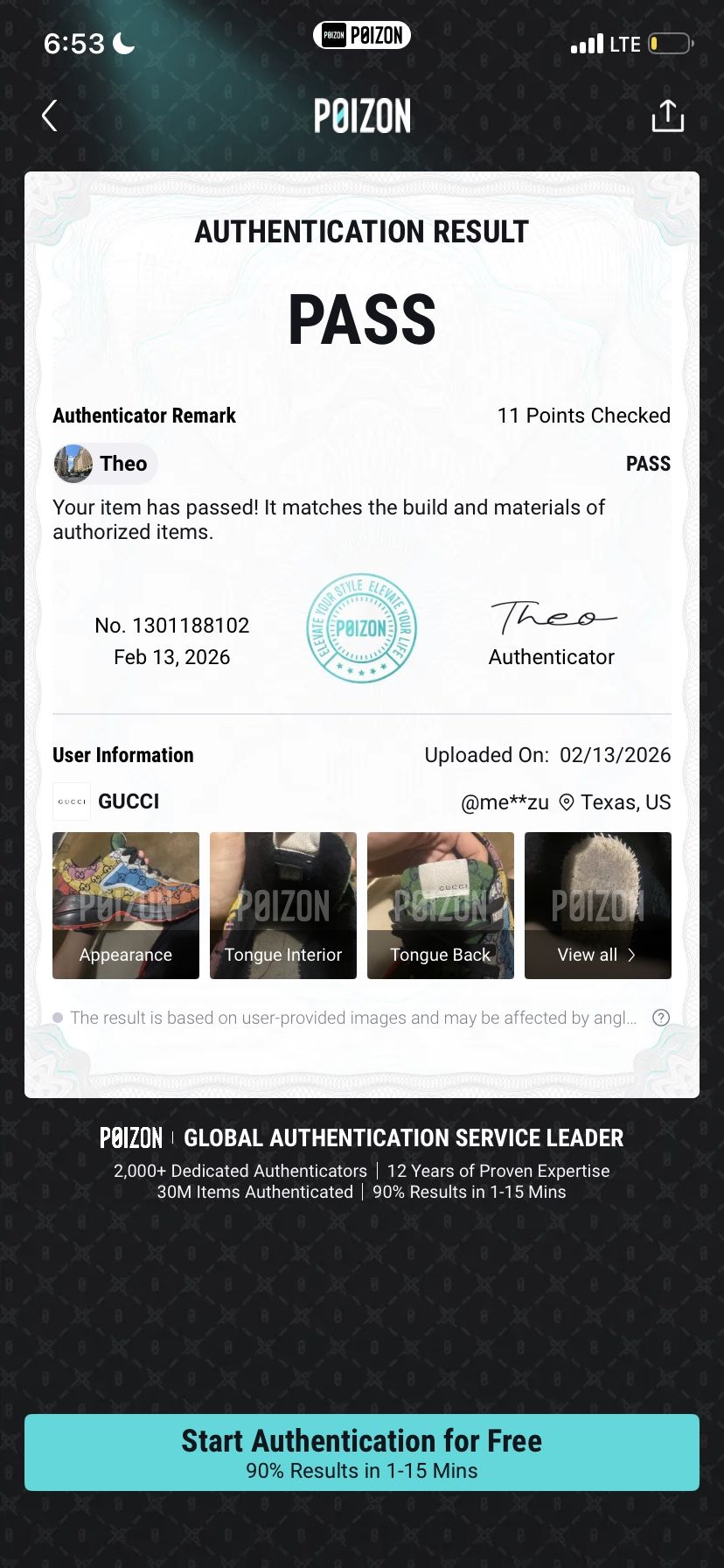 Authentic Gucci Rhyton