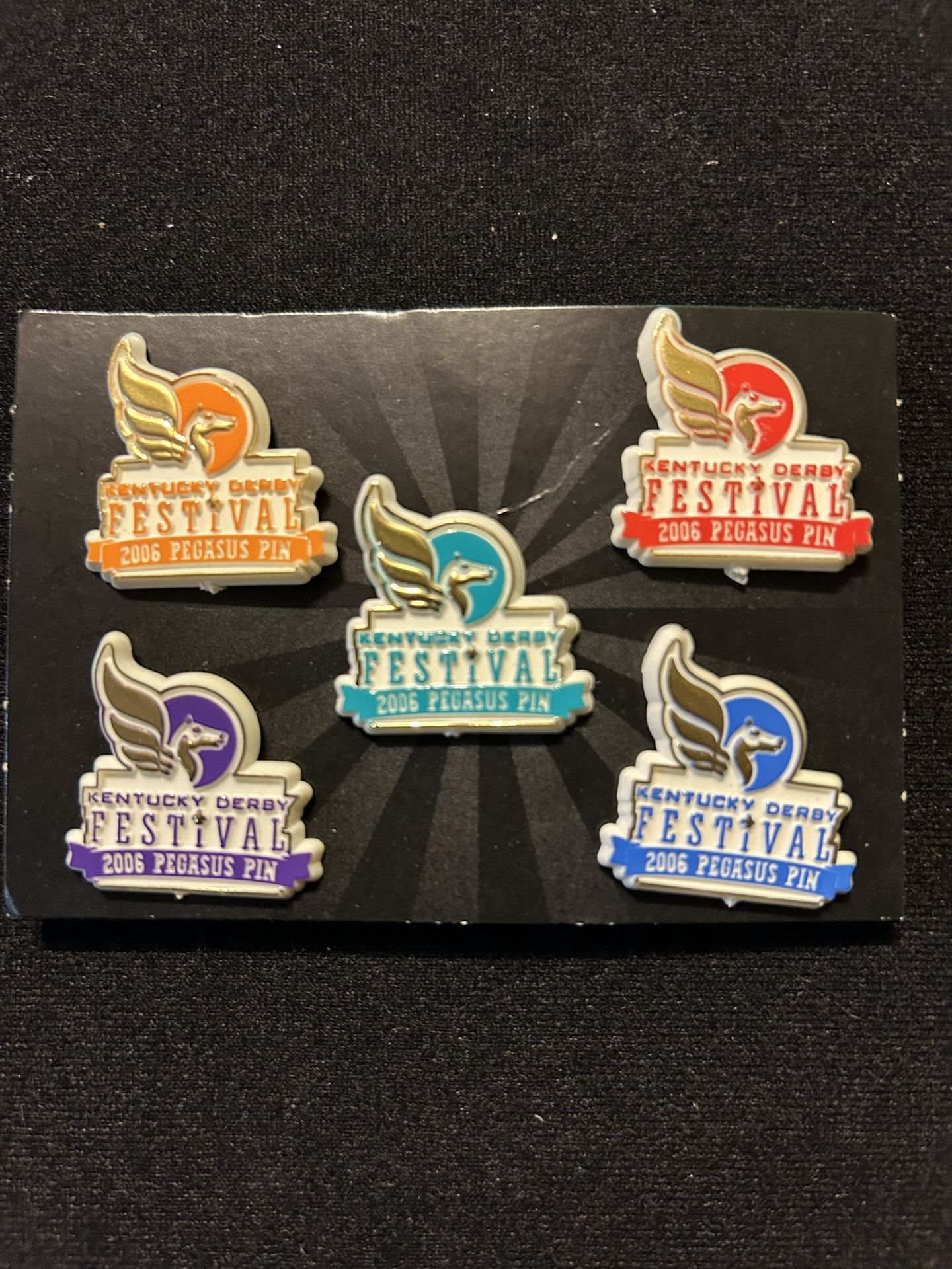 Set of 5 Kentucky Derby Festival 2006 Pegasus Pins