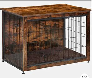 wooden dog crate furniture with pull out tray, three door m