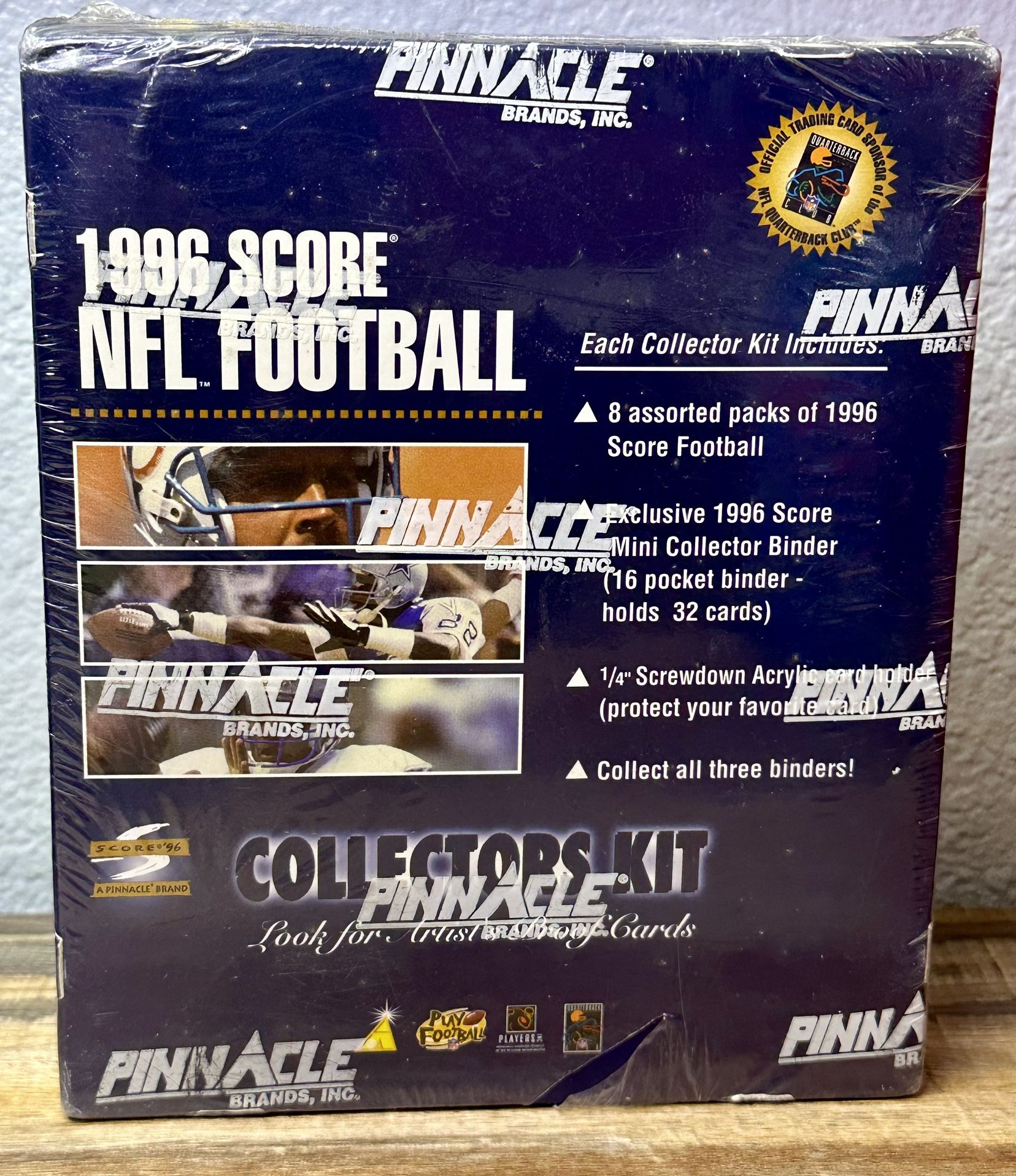 1996 SCORE NFL Football Pinnacle Brands Inc Collector Kit Blue Box