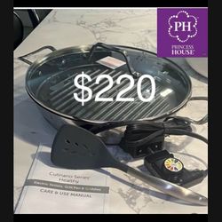 Princess House Comal Plancha Con Tapa 13"