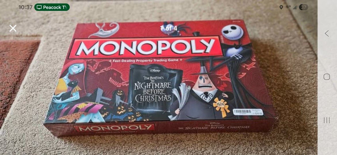Monopoly Tim Burton's The Nightmare Before Christmas Board Game