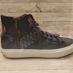 Levi Strauss Comfort Canvas Sneakers - Mens Size 8.5 - Denim High Tops 