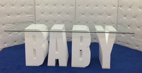 Big foam letter. Great for baby shower