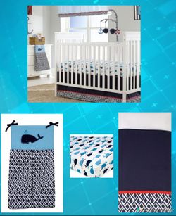 Baby Nautica Crib Bedding Set New ‼‼‼‼👶👶👶