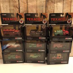 Corgi Die-Cast Vintage Model Trucks Texaco Co. Lot of (9)New In Box