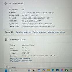 MSI Gaming Laptop 