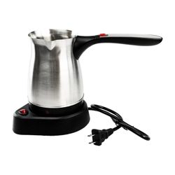 Electric Turkish Coffee Pot, 600ml Stainless Steel Heating Tea Maker Kettle With Foldable Handle, 110V US Plug Turkish Electric Coffee Maker Machine F