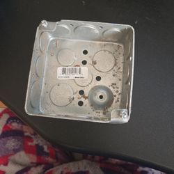 4 in. Square x 1-1/4 in. D Pre-Galvanized Steel Box with 1/2 in. Knockouts (52141 1/2)