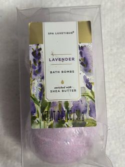 Spa Luxetique Lavender Bath Bombs 2-Pack | Shea Butter Enriched | Relaxing Aromatherapy Bath Bomb Set