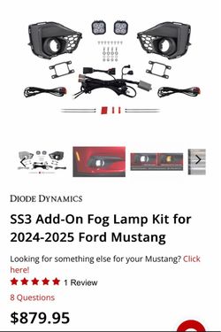 Diode Dynamics Mustang GT SS3 LED Fog Lamp Kit (2024-2026)