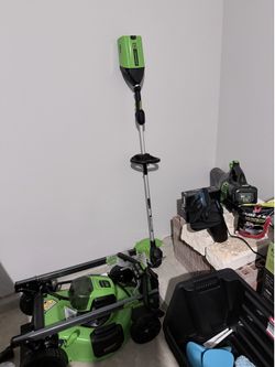 Greenworks Mower, Trimmer, and Blower brand new never used