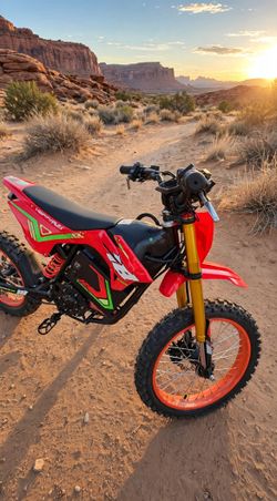 HappyRun F18 2.0 Electric Dirt Bike - Red - Open Box - Fully Assembled - 6000W - 46 MPH