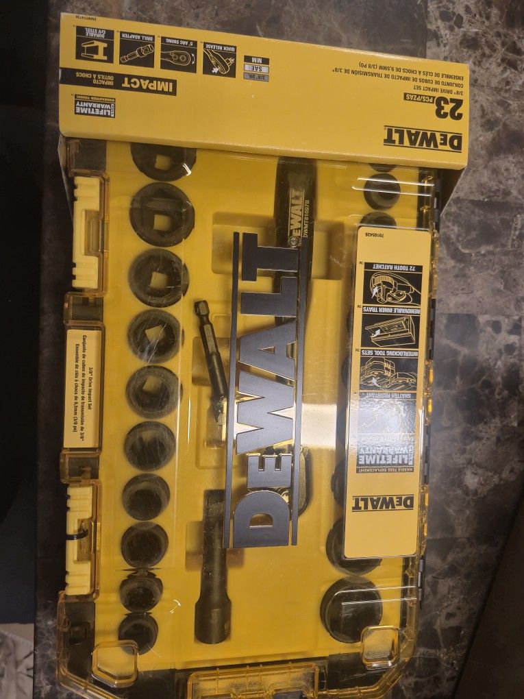 Dewalt New Impact Socket Set