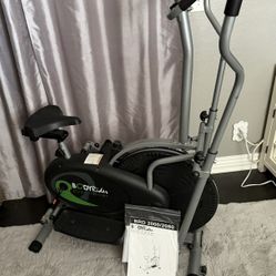 Body Rider BRD2000 / 2080 2in1 Elliptical Trainer Stationary Exercise Bike LCD Display, Stride Length 12.5 Inches, Max Weight 250 Lbs.