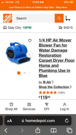 B-Air Vent VP-25 Air Mover High Velocity Fanp
