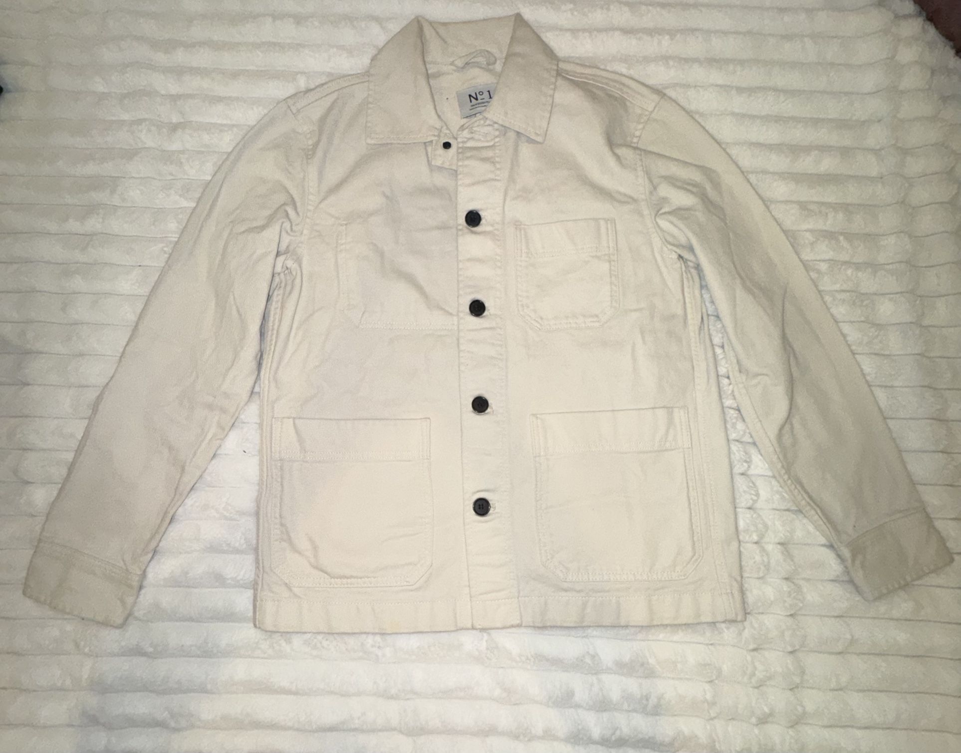 H&M Men's Cream Jacket Size Small