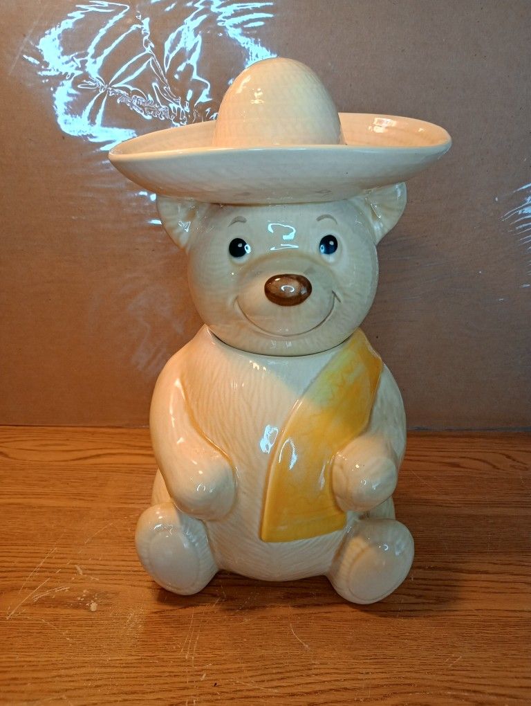 Vintage Mexico Sombrero Wearing Cookie Jar