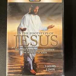 In The Footsteps Of Jesus (DVD) 35 Hymns & Songs New Sealed