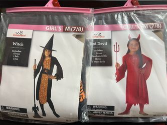 Halloween girls costume size medium witch devil