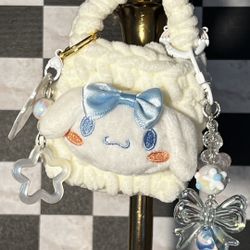 Crotchet Sanrio Bag W/ Beaded Keychains