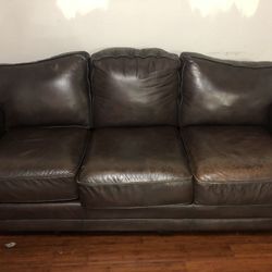 Bernhardt Pure Strong Leather Sofas