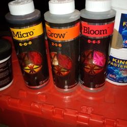 Micro, Grow. And Bloom  Nutrients 