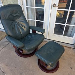 Mid Century Stressless Chair And Ottoman