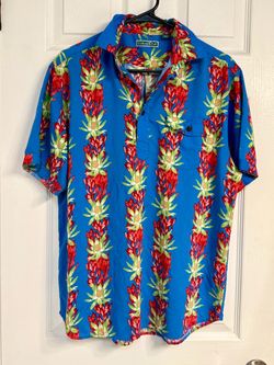 Cubavera Men's Floral Button Down Shirt Size Large