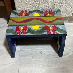Wooden Floral Bench 