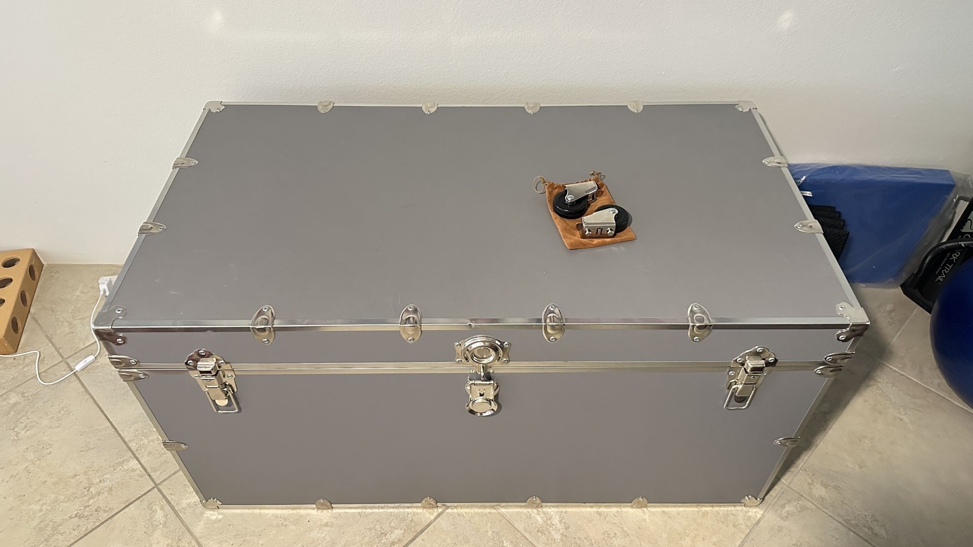 Rhino Storage Trunk Colossus Size With Removable Wheels And Equipment Tray