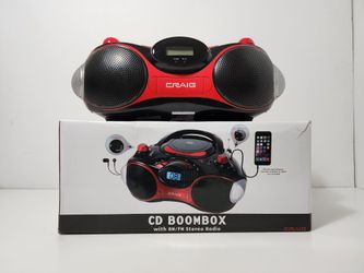 Craig AM FM Radio Compact Disk CD Player Boombox Portable