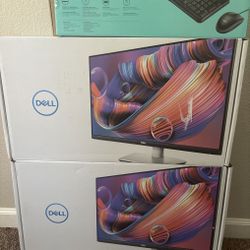 2 Dell 24 Monitors + Keyboard 