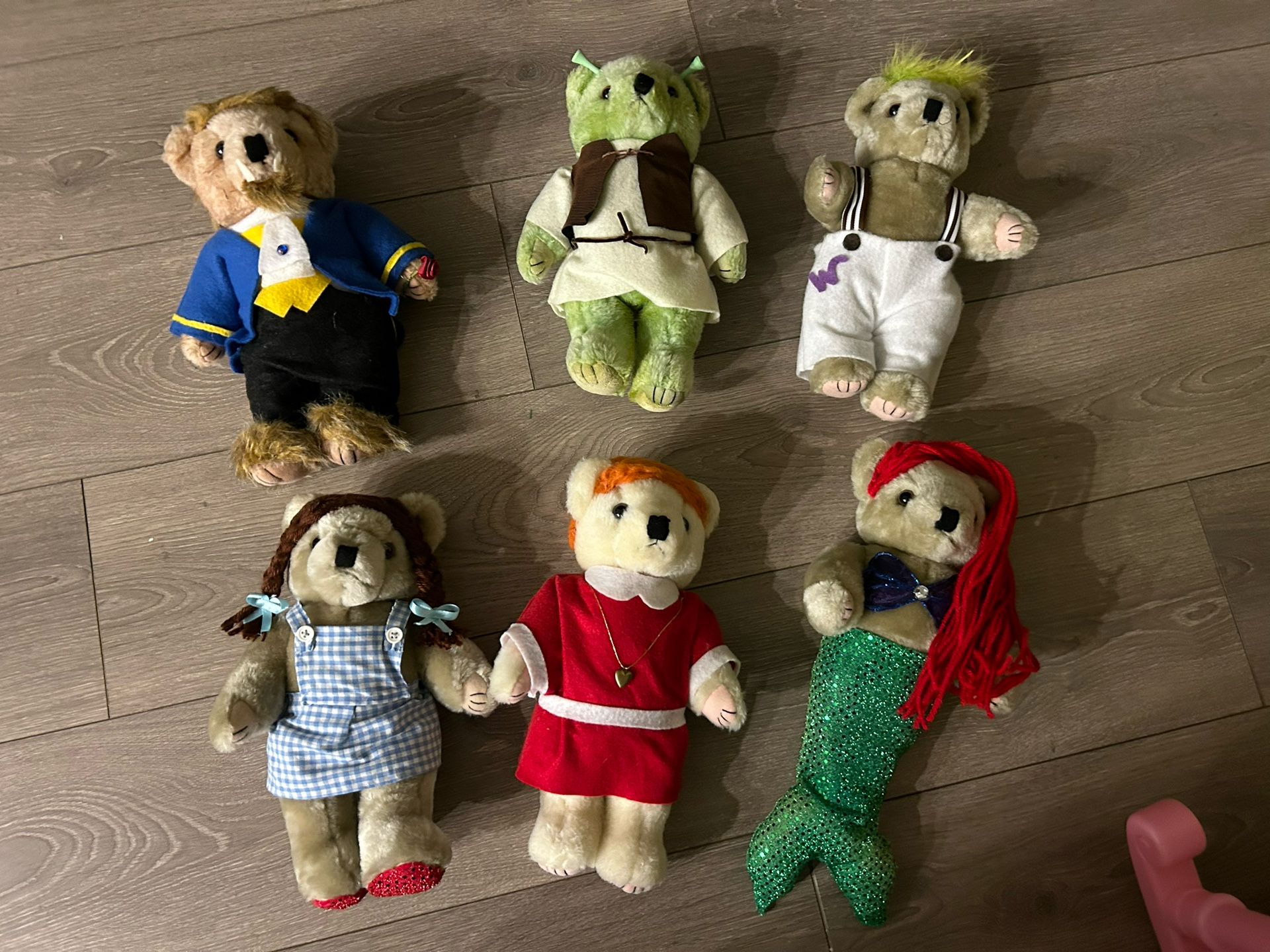 6 Disney Bear Characters - Handmade