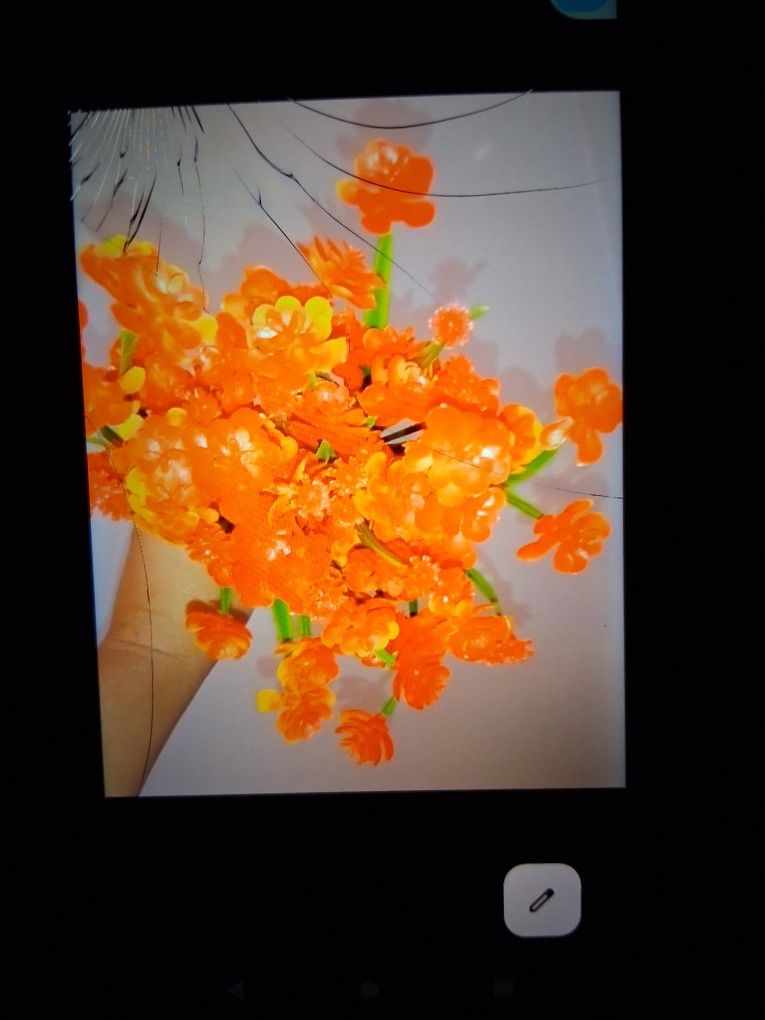 Orange Small Faux Flowers
