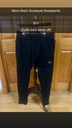 Mens Black Southpole Sweatpants Size L