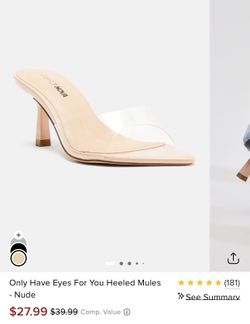 FashionNova Clear Heels (10 Womens)