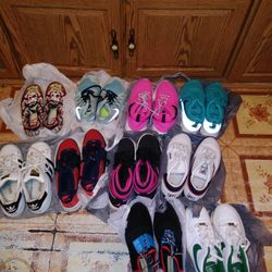 Air Force Ones, Vans, Steve Madden, Jordan's, Pumas, Aadias, Felas, Nikes.