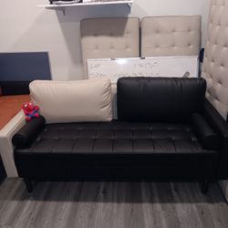 Black-White Leather Couch