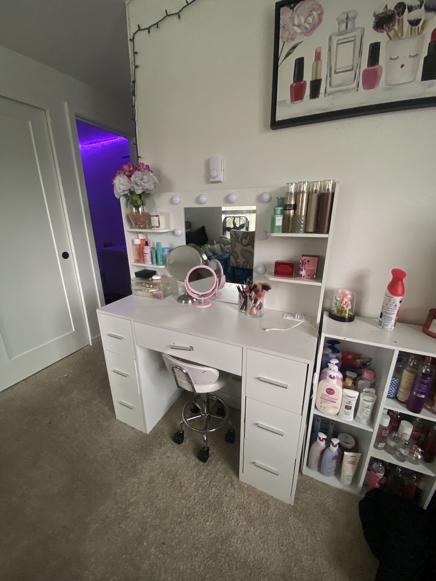 white vanity 
