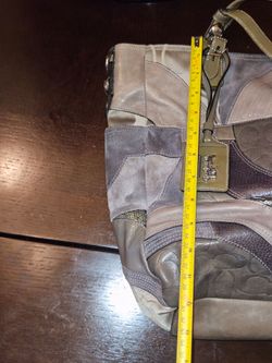 2007 Coach Ocelot Gray Patchwork East-West