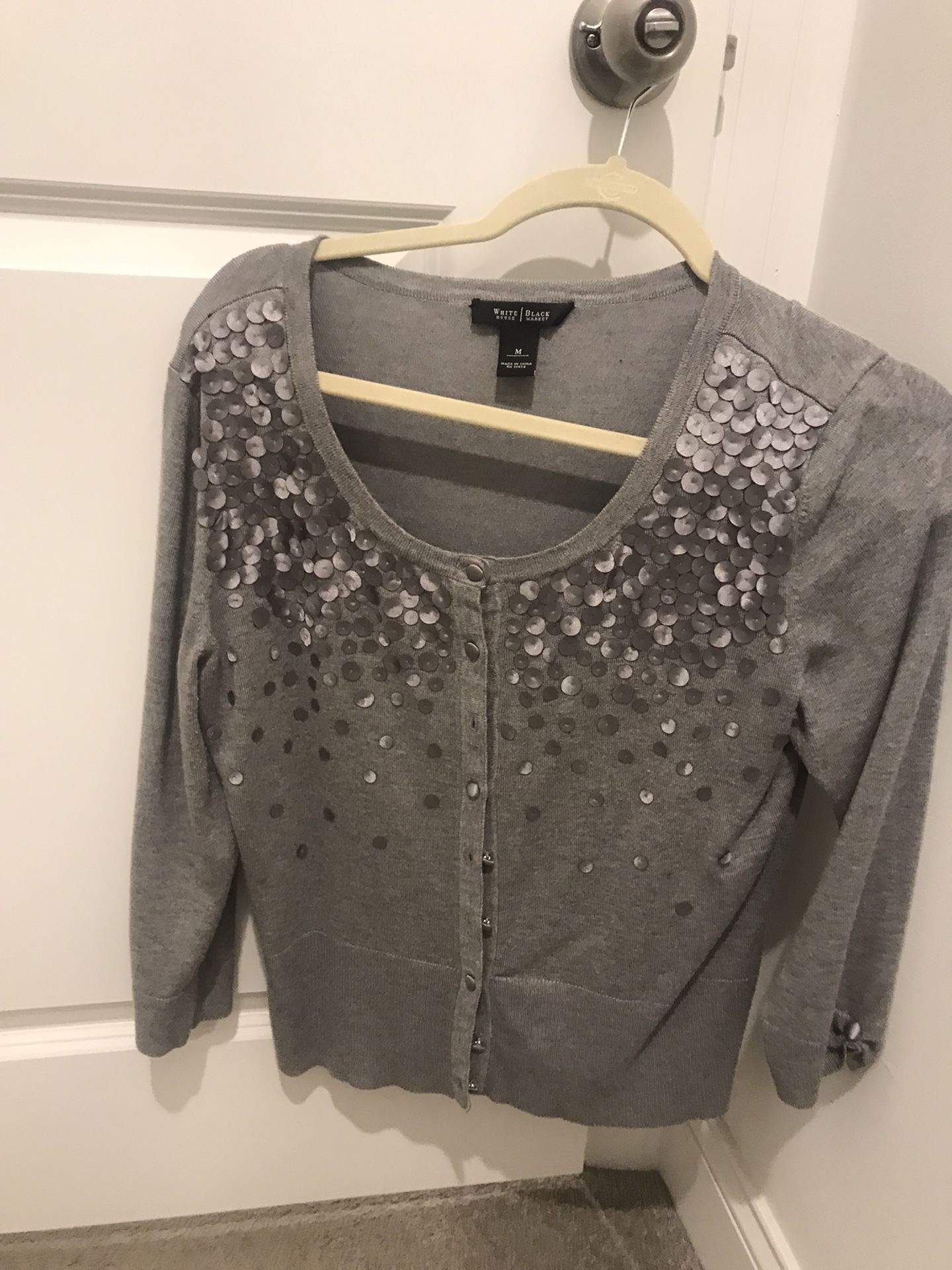 Grey Dress Sweater With Sequins