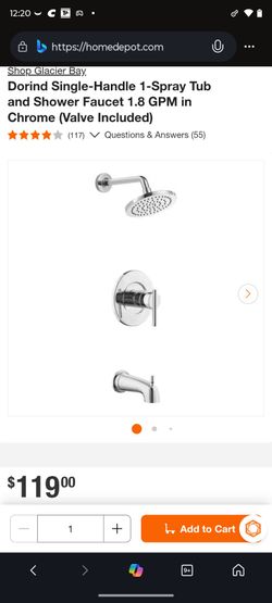 Single handle tub and shower set