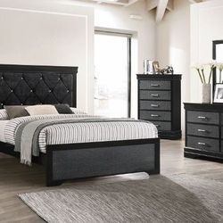 Queen Plataform Bed Frame Dresser Mirror One Nightstand   Free Local Delivery  Check Description