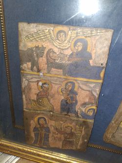 Crucifix Terracota Tablet Antique