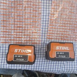 (Two) Stihl Ak 30 S batteries