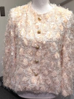 Zara stunning cocktail cardigan. Blazer. New with tags. Photo doesn’t do justice. Off white. Cream. Small