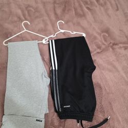 Grey Pink Legging And Adidas Sweat Pants 